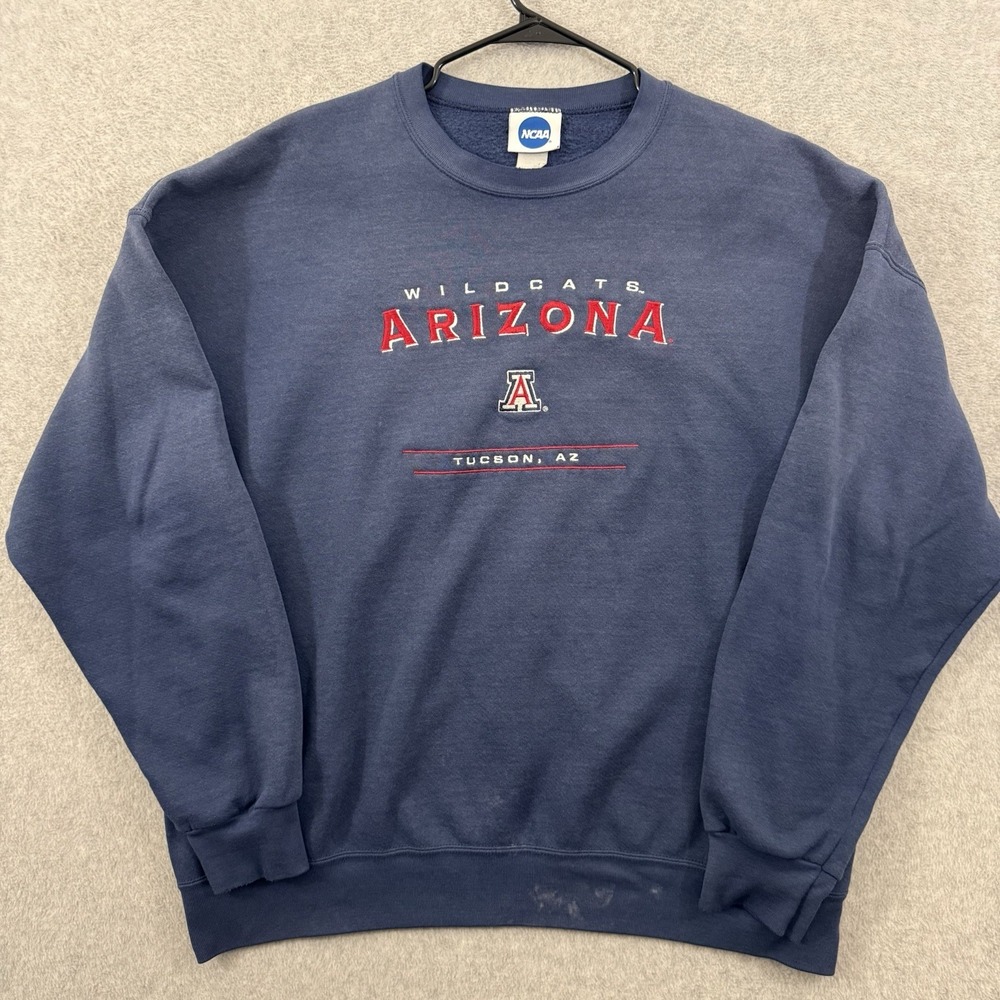 Arizona Wildcats Sweatshirt Men 2XL Blue Vintage Crewneck Embroidered Tucson AZ